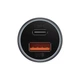 Автомобильное зарядное устройство Baseus Golden Contactor Max Dual Fast Charger Car Charger U/C 60W, Dark - Gray - изображение 4