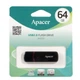 Флеш-накопичувач Apacer USB 2.0 AH333 64Gb Black (AP64GAH333B-1) - изображение 2