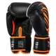 Перчатки боксерские кожаные Twins Special 5058 на липучке размер 12 унций Black-Orange - изображение 2