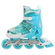 Роликові ковзани з комплектом захисту Banwei 902-9 розмір 27-30 Mint-Light Blue - зображення 6