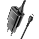 Адаптер мережевий HOCO C88A Star round dual port charger Micro USB Cable set чорний - зображення 1