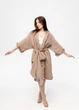 Кимоно Pretty из муслина длинное бежевое с рюшами One size - изображение 6