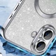 Чохол з блискітками, захисними лінзами на камеру та MagSafe на Apple iPhone 16 Plus (Сірий / Gray) Epik (205820) - зображення 4