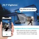 Зовнішня WiFi-камера на 360°, автоматичне відстеження та виявлення, 2-сторонній звук,6-мегапіксельна, IP66,нічне бачення,SD/хмарне сіра - изображение 7
