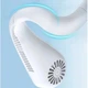 Аккумуляторный мини вентилятор на шею Neck Cooler, изгибается под форму шеи белый - изображение 4