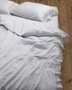 Комплект постільної білизни Cozy з рюшами білий Двоспальний 180*200 см, простирадло 160*200*20 на резинці - изображение 9