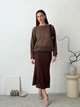 Юбка миди осенняя женская ARTKNIT Loren 39604 L Шоколадная (4823093471290) - изображение 4