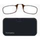 Очки Thinoptics +1.00, коричневые + Чехол универсальный черный (1.0BRBUP) - изображение 1
