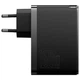 Мережевий зарядний пристрій з кабелем Baseus GaN5 Pro Digital Fast Charger 2C+U 160W Cluster Black (With Superior Charging Data Cable C to С) (P10110825113-00) - изображение 3