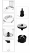 Кухонний комбайн KUMTEL HFP-02 BLACK - зображення 3