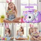 Фотоаппарат для детей с единорогом, Full HD 1080P, карта памяти, ударопрочный чехол, фиолетовый - изображение 3