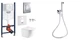Инсталляция Grohe с безободковым круглым унитазом Koller Pool Round Slim Tornado и хромированным гигиеническим душем 6в1 (GKRSTQCRM) - изображение 1