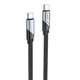 Кабель HOCO U119 Type-C to Type-C 60W, 1.2m, nylon, aluminum connectors, Black (6942007605021) - изображение 1