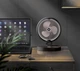 Вентилятор USB акумуляторний з підсвічуванням, нахилом, поворотний WL Black - зображення 2