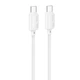 Кабель USB Type-C до USB Type-C / Провід шнур Юсб Тайп сі на Юсб Тайп сі для швидкої зарядки та передачі даних 1м White U3 - зображення 1