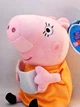 Плюшевая игрушка Мама Свинка Пеппа 25 см в оранжевом платье с книгой Peppa из семьи Пеппа Розовая - изображение 3