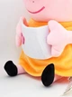 Плюшевая игрушка Мама Свинка Пеппа 25 см в оранжевом платье с книгой Peppa из семьи Пеппа Розовая - изображение 4