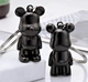 Металлический Брелок для ключей Мишка (Bearbrick) 3.5 см медвежонок наключник Беарбрик бербрик Черный - изображение 5