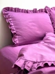 Комплект постільної білизни Cozy з рюшами ягідний Півтораспальний 150*200 см, простирадло 180*240 без резинки - зображення 7
