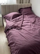 Комплект постільної білизни Cozy з рюшами слива Односпальний 140*200 см, простирадло 130*240 без резинки - изображение 5