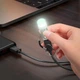Міні світлодіодний ліхтарик-брелок Hoco Type-C to LED light adapter. Grey - зображення 2
