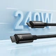 Дріт Baseus Tungsten Gold Fast Charging Type-C to Type-C 240W 3m Чорний - зображення 3
