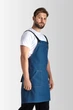 Фартук джинсовый для бариста Muffin Jeans с карманами, для барменов рабочий с ремнями - изображение 4