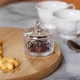 Скляна цукерниця з кришкою Yiwu 7х6.5 см кругла ємність для печива та цукерок Прозорий - зображення 3