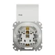 Розетка с заземленной крышкой и шторками IP44 белая Sedna Design & Elements SDD211024 - изображение 2