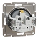 Розетка с заземлением и защитными шторками Asfora Schneider Electric сталь EPH2900262 - изображение 2