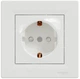 Розетка с заземл. с зах.шторк Asfora Schneider Electric белый EPH2900221 - изображение 1