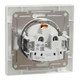 Розетка с заземл. с зах.шторк Asfora Schneider Electric белый EPH2900221 - изображение 2