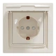 Розетка с крышкой с заземлением + шторки IP44 Asfora Schneider Electric крем EPH3100323 - изображение 2