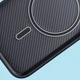 Чохол карбоновий Force Armor Case with Magnetic Ring iPhone 13 Black - зображення 4