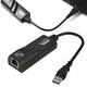 Мережева карта USB 3.0 - Ethernet RJ45 LАN 10/100 Мбіт/с перехідник / мережевий адаптер для ноутбука і комп'ютера, чорний (105138545) - зображення 2