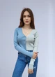 Кардиган женский укороченный в рубчик Tally Weijl Серый с голубым 13119 S (42-44) - изображение 2