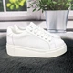 Кроссовки женские Fashion белые кожаные с перфорацией 40р (25,5 см) 4874 - изображение 5
