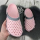 Кроксы женские Кредо розовые с серым пена 38/39р (24,5 см) 2799 - изображение 3
