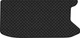 Коврик из экокожи EVAtech ECO в багажник авто для 500e Fiat 2013-2020 1 поколение Htb USA Экокожа черная с черной нитью черный кант (FT43915B1BBB) - изображение 1