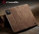 Чохол-книжка CaseMe з нубуку для iPhone 12 mini Світло-коричневий - зображення 3