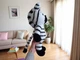 Мягкая плюшевая игрушка handmade Зебра 45 см черно-белая вязаная крючком амигуруми - изображение 2