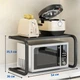 Полка для микроволновки настольная Kitchenware, кухонная подставка-стеллаж до 20 кг для посуды, кухонных принадлежностей и специй Черная, TND-55-Black - изображение 12