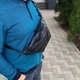 Нагрудная сумка натуральная кожа бананка через плечо Space leather - изображение 9