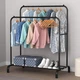 Вешалка напольная для одежды Double Pole Hanger 150 х 110 х 57 см (TW-608) Черный - изображение 3