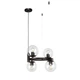 Люстра підвісна у вигляді кільця Levistella 7521011-4 BK+CL чорна, прозорий плафон - зображення 1