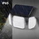LED светильник раскладной на солнечной панели с датчиком движения и вращением 360°, 3 режима, IP65, 4000K для освещения парковки, дома, сада, двора (KY17P) - изображение 7