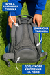 Туристичний рюкзак Yar sport 60 л | водостійкий нейлон, анатомічна спинка (салатовий) - изображение 6