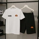 Літній спортивний костюм Ellesse (шорти + футболка) Біло-чорний S (XC-53) - зображення 1