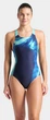 Купальник закрытый для женщин Arena DREAMHLINE SWIMSUIT V BACK синий, бирюзовый Женщины 36 008328-780 - изображение 5
