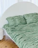 Комплект постільної білизни DreamCraftedBedding «Плин» оливковий двоспальний 180x220 Сатин - зображення 5